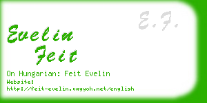 evelin feit business card